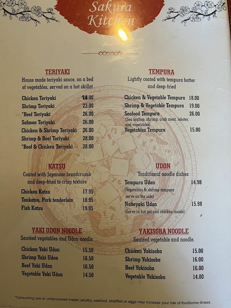 Sakura Japanese Sushi in Elsmere appetizers/ soup/ salad/ Lunch special